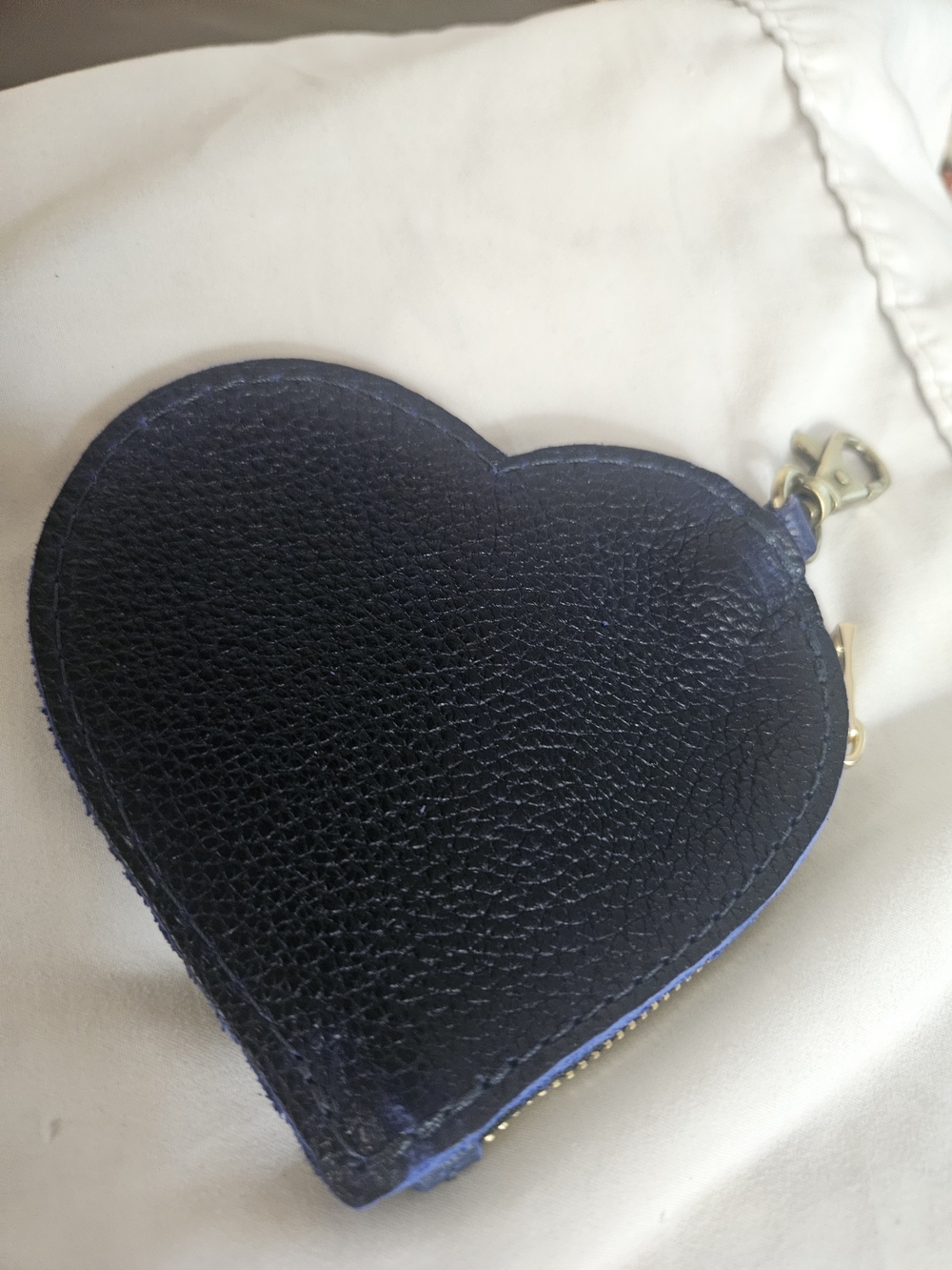 Portland Leather Cobalt Blue Heart Pouch New